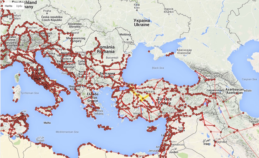 Roma İmparatorluğu'nun İnteraktif Yol Haritası Çıktı'nun İnteraktif Yol Haritası Çıktı